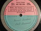 DECCA SINGLE SIDED STEREO TEST PRESSING SXL 2263 FRENCH OVERTURES ANSERMET EX+