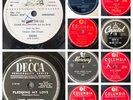 (10) 78 RPM JAZZ RECORDS  ALBUM LOUIS ARMSTRONG ELLINGTON COUNT BASIE NAT COLE
