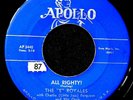 The 5 Royales - All Righty/  Want To thank You - Apollo 449 M-