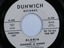 Garage Psych 45 SHADOWS OF KNIGHT Gloria DUNWICH promo HEAR