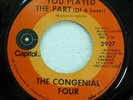 CONGENIAL FOUR soul 45 You Played The Part/Freedom Song VG++ Capitol mg1526