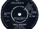 Mike Sheridan And The Nightriders Here I Stand / Lonely Weekends Columbia