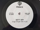 PRINCE GETT OFF (URGE SINGLE EDIT) RARE UK 1 SIDED  PROMO 7