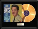 ELVIS PRESLEY GI BLUES FRAMED G.I. LP GOLD METALIZED RECORD VINYL NON RIAA AWARD