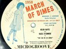 March of Dime Helen Hayes Freddy Martin Infantile Paralysis Transcription Record