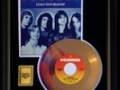 JOURNEY DON'T STOP BELIEVIN' 45 RPM GOLD METALIZED RECORD RARE NON RIAA