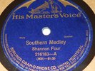 HMV 216183 Shannon Four & Peerless Quartet Southern Medley /The Cornfield Medley
