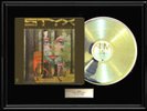 STYX GRAND ILLUSION ALBUM FRAMED LP WHITE GOLD SILVER PLATINUM TONE RECORD ALBUM