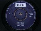 BOBBY HANNA   Here I Stand   MINT   1967 UK DECCA F 12604   Beat Soul Dancer / P