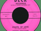 BOBBY WILLIAMS (w/ group) Chapel of Love / You 45rpm Deck 1958 doo-wop classic