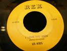 Us Kids Rare  45 RPM Record I Love The Rain & Check-Out Late 60's REX Label
