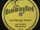 Joe Patek, Humming Bird #181, 78 rpm, Texas Czech Folk polka / waltz