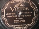 Carter Family-Diamonds In The Rough/Grave On The Green Hillside-Victor 40150-V+
