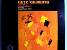 STAN GETZ w/JOAO GILBERTO GETZ/GILBERTO RARE ORIG'62 AUTOGRAPHED VERVE STEREO LP