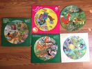5 Phono Picture Disc Care Bears Walt Disney Christmas Carol, Bambi, Snow White