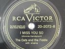 doo wop 78 THE CATS AND THE FIDDLE I Miss You So RCA E Dig These Blues