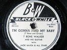 T BONE WALKER-BOBBY SOX BLUES ON BLACK & WHITE BLUES 78RPM