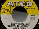 Northern Soul 45 Ben E King I Can't Break The News on Atco HEAR