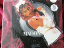 MADONNA ANGEL BURNING UP PICTURE DISC & RARE PLINTH VINYL PROMO HYPE STICKER LP