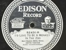 Edison Electric Disc 52431Monkey In Zoo & Pussy Wussy Cat EdithThayer