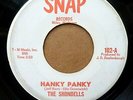 the SHONDELLS 3rd or 4th 45 pressing HANKY PANKY / THUNDERBOLT on VG+ Snap D1020