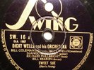 DICKY WELLS, DJANGO REINHARDT Sweet Sue / Hangin' Around (1937) RARE JAZZ 78rpm
