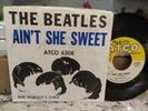 THE BEATLES - RARE AINT SHE SWEET 45 ATCO 6308 & PICTURE SLEEVE VG 1964 RARE GEM
