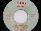 45 RPM,SWEET NORTHERN SOUL, DAWN and SUNSET, WHAT IT IS / INCLUDE ME, DT&V -3