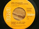 FIVE SATINS Soul 45rpm Summer In New York b/w Dark At the Top of My Heart LISTEN