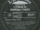 RARISSIMO FLEXI DISC  DOPPIO Giorgio Gaber ?– L'Italia Di Giorgio Gaber