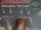 JUDAS PRIEST,BREAKING THE LAW,45 VINYL WITH PATCH,RARE ITEM