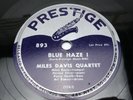 Miles Davis Quartet Blue Haze I/II Prestige 893 78 RPM BEBOP JAZZ 1954 EX