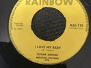 Northern Soul Sugar Simone I Love My Baby Uk Rainbow Vinyl NM