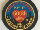 ORIGINAL WIGAN CASINO 500th ALL NIGHTER PATCH / BADGE   NORTHERN SOUL