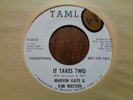 MOTOWN PROMO   MARVIN GAYE & KIM WESTON 45 TAMLA WHITE DJ NM SOUL / It Takes Two