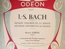 Disk 33 RPM J.S Bach Concertos Henyk Szering Gabriel Bouillon