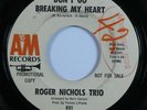 Pop Psych 45 ROGER NICHOLS TRIO Don't Go Breaking My Heart A&M promo HEAR