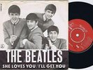 THE BEATLES She Loves You b/w I’ll Get You danish 45PS 1963 Red Parlophone 7”