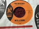 45 RPM Crystals PHILLES 106  He's A Rebel RARE ORANGE LABEL VG++