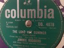 Jimmie Rodgers The Long Hot Summer 78 Rpm Gramophone Record