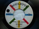 LEE RUSSELL 45 'HONKY-TONK WOMAN' USA ROULETTE RARE 1958 POPCORN ROCKABILLY VG++