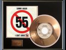 SAMMY HAGAR I CAN'T DRIVE 55 45 RPM GOLD METALIZED RECORD RARE NON RIAA  AWARD