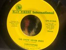 CHRISTOPHER “The Show Never Ends” 45 CLAY PIGEON Rare Private Psych Folk Rock M-