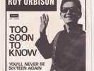 ROY ORBISON Too Soon To Know RARE Denmark 45 danish rockabilly teen teener HEAR