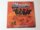 SAXON Dogs of War LP sandy color + stickers very rare perfect copy