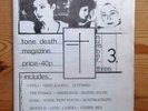 TONE DEATH 3 UK 1982 ORIG FANZINE PUNK INDUSTRIAL SPK CHRIS & COSEY AZTEC CAMERA
