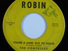 Northern Soul Popcorn 45 CONTESSAS You're A Hard Guy To Please ROBIN HEAR