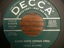 Chuck Bowers - Blabber Mouth Sidewalk Stroll 45 Decca Promo Country Bopper