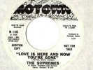 THE SUPREMES LOVE IS HERE AND NOW YOU'RE GONE 7