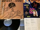 Promo JUDAS PRIEST Priest Live  JAPAN 2LP set 38.3P-827 8 w/OBI+STICKERS SHEET
